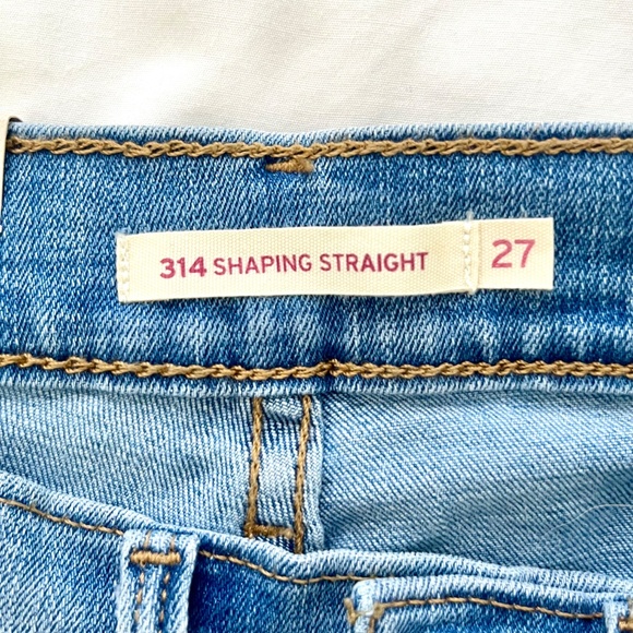 Levi’s 314 shaping straight jeans medium wash denim size 27 - Picture 6 of 9